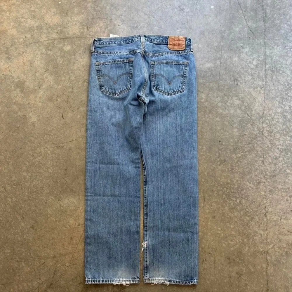 Y2k‎ Levi's 501 Button Fly Denim Blue Jeans 35x31